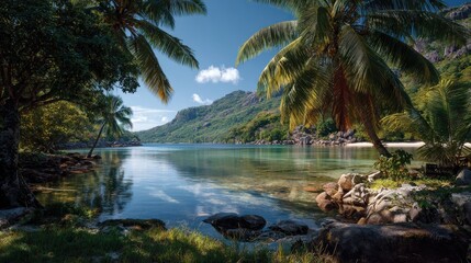 lake and palms mahe island seychelles no logos no brands ar 169