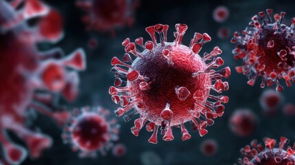 Detailed 3d rendering of the novel coronavirus sars cov 2