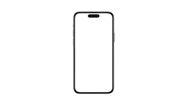 Sleek Modern Smartphone with Blank Screen for App Design.