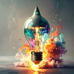 Innovative lightbulb explodes with color