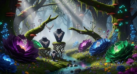 Enchanted Forest Jewelry Display.