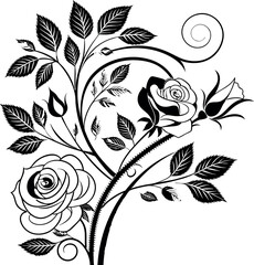 Vintage Floral Elegance Vector