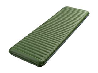 Inflatable sleeping mat green isolated on a transparent background camping