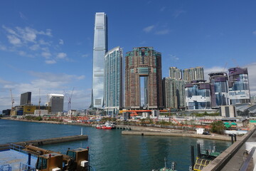 Obraz premium Hong Kong skyscrapers at the coast of Kowloon