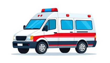 Side view of a modern ambulance