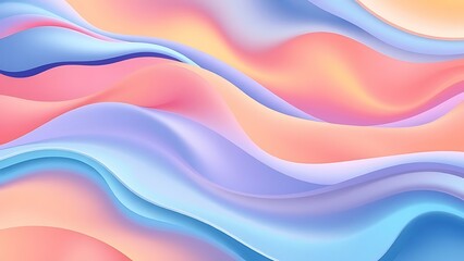 Obraz premium Abstract Fluid Pastel Waves Background