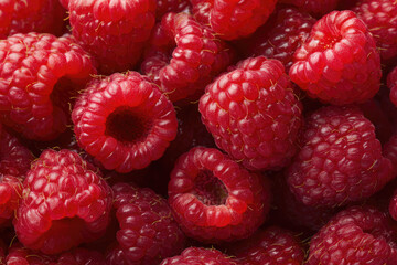 
Background of fresh sweet red raspberries arranged together representing concept of healthy diet
