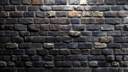 Obraz premium Dark Stone Wall Texture with Varied Tones and Lighting photo background