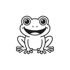 Cute Frog Silhouette Vector Jumping Frog Illustration Design Wild Pond Frog Silhouette Art Tree Frog Vector Graphic Frog Sitting in Nature Silhouette