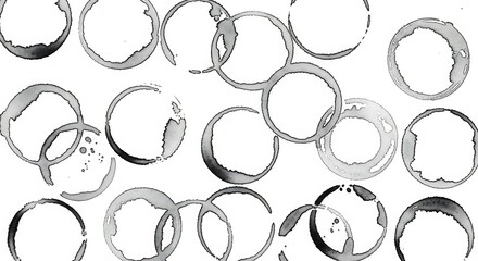 Coffee Rings Texture Background.