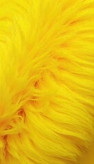 Close-up of vibrant yellow fur texture, soft and fluffy, ideal for backgrounds or design elements Perfect for autumn, spring, or whimsical projects , textile, happy, element
