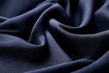 Basketball uniform intensity concept. Textured dark fabric with gentle folds and creases.