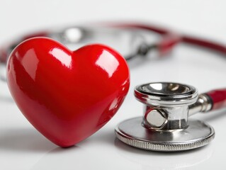 Stethoscope and heart.