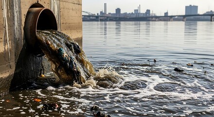 River Pollution Industrial Waste Discharge. (2)