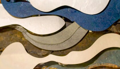 Obraz premium Minimal Style Blue Gray Art