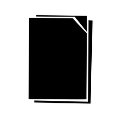 Two stacked sheets of paper, one with a dog ear fold, simple graphic