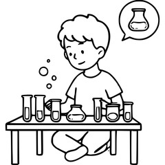 Boy In Lab Icon