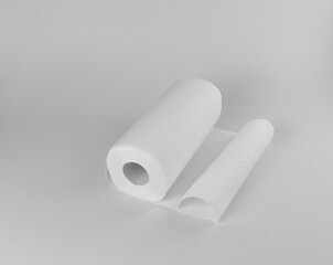a roll of paper towels on a white background