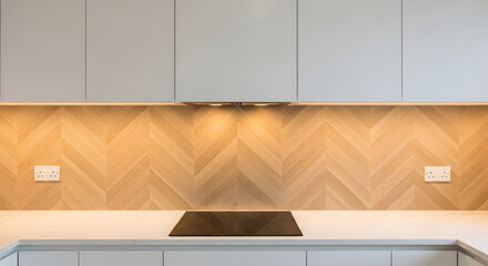 Contemporary Kitchen Interior Featuring Wood Paneling And Seamless Modern Design Aesthetic