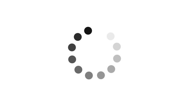 Loading black Circle Icon on Alpha Channel Background Animation, Vertical 9 16 Format, Smart Mobil Phone, Viral Video, Social Media