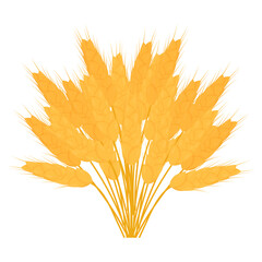 Golden ears of wheat woven together