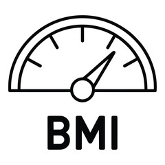 Body mass index measurement gauge indicating health status and fitness level assessment tool used for bmi silhouette