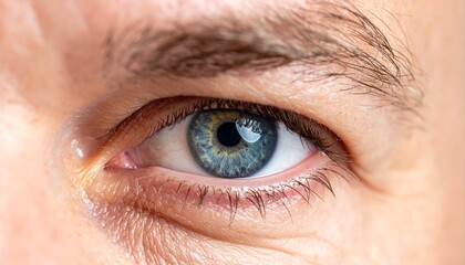 Obraz premium Close Up Blue Eye Macro Shot Human Iris Detail.