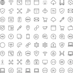 Collection of Essential User Interface Vector Icons for Modern Web and App Design Projects a Comprehensive Set of Graphic Elements