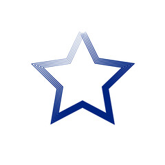 blue star isolated on white