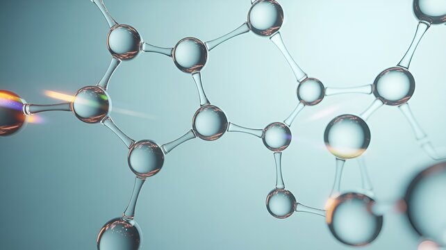 Molecular structure, intricate scientific illustration.