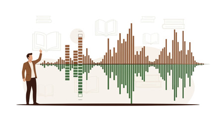 Visual representation of auditory learning exploring educational podcasts with waveform analysis