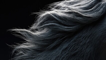 Close-up of flowing horse mane