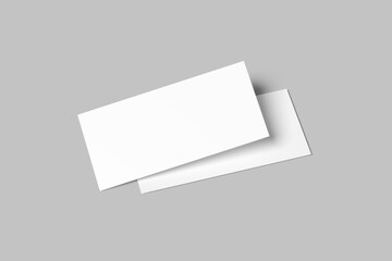 Realistic blank landscape dl flyer illustration for mockup