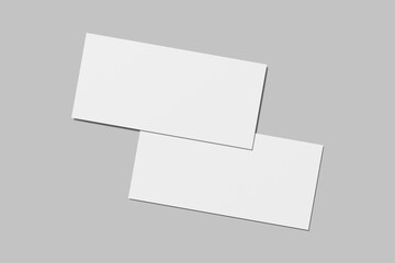 Realistic blank landscape dl flyer illustration for mockup