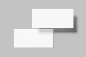 Realistic blank landscape dl flyer illustration for mockup