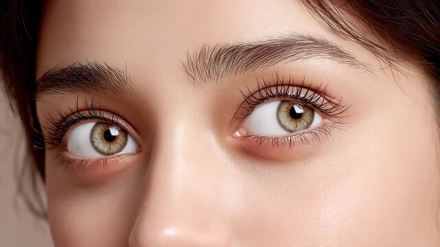Close-up of Woman's Face Showing Eye and Eyebrow Details