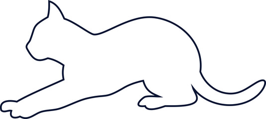 Cute outline cat icon in vector style, ideal for kids' projects, branding, and pet-related content. Fully editable and easy to customize.