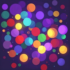 Colorful circles on dark background