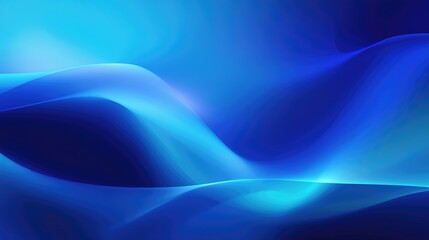 Obraz premium Abstract blue waves with smooth gradient – futuristic digital art and creative background
