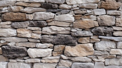 Obraz premium Stone wall texture with natural rocks – rustic construction and architecture concept