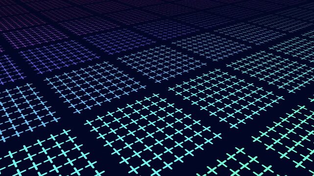 Vibrant colored squares arranged in a grid form an eye-catching pattern in this image, showcasing a blend of bright hues that captivate the viewer