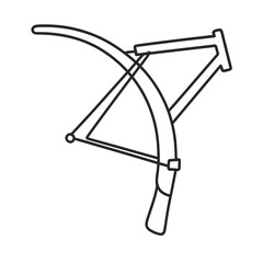 Mudguard Components Icon. Outline style icon of Mud & Fender Setup: full-length fender, mud flap, stay bridge, rubber mudguard,