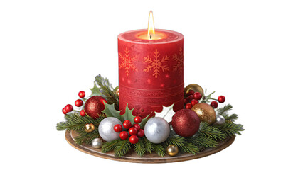 christmas candles and decorations