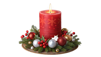 christmas candles and decorations