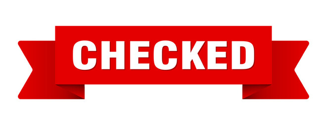 checked ribbon isolated on transparent background. checked ribbon