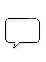 Text talk balloon. Speech bubble for dialog. Comic cloud box for message with shadow. Frame shape for comment. Rectangle