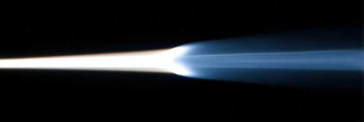 Rocket Engine Firing at Full Thrust During a Night Launch, Creating an Intense Flame and Light Effect