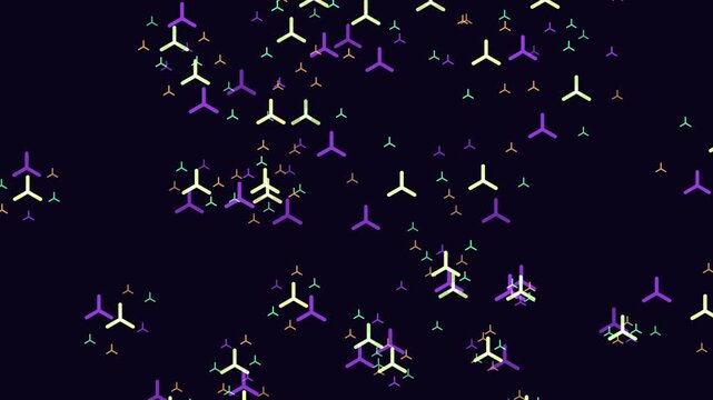 A diverse group of individuals, each uniquely attired and expressing different emotions, are seen walking beneath the starlit night sky against a dark backdrop in this captivating image