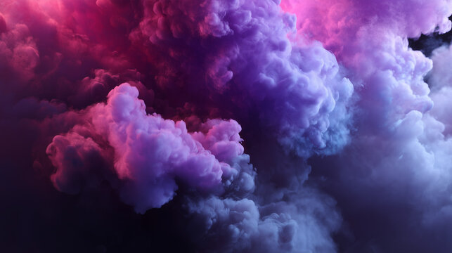 Colorful pink and purple smoke cloud abstract background
