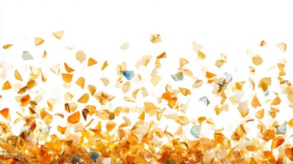 Celebration event festive atmosphere joyful confetti background golden and multicolored design vibrant environment cheerful concept